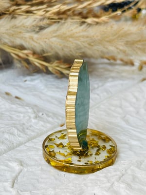 Green Mini Car Dashboard Stand – Gold Ayatul Kursi — gallery