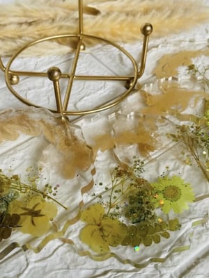 FLORAL GREEN RESIN COASTERS — gallery