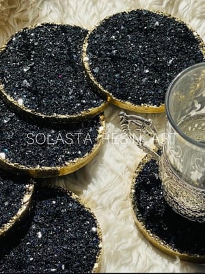 LUXURY CRYSTAL DRUZY COASTERS (set of 6)