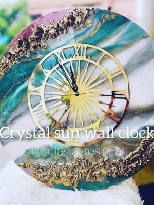 Crystal Sun wall clock