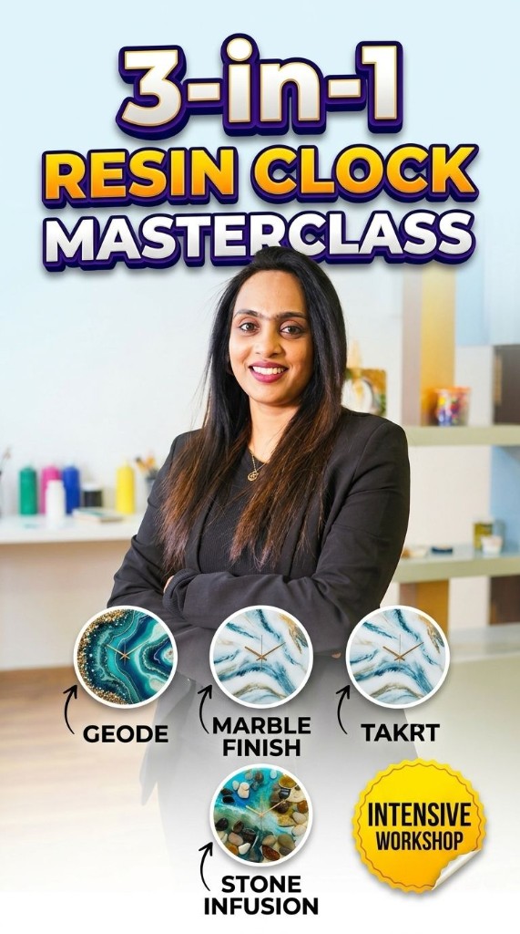 3 in 1 Resin Clock Masterclass Course